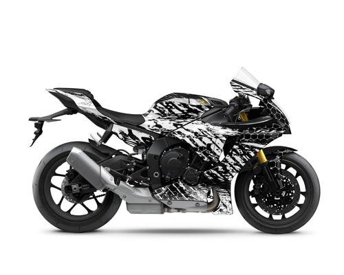 Complete Graphic Kit Decal Sticker "RIOT" For Yamaha R1 YZF-R1 2015-2023 - Picture 4 of 9