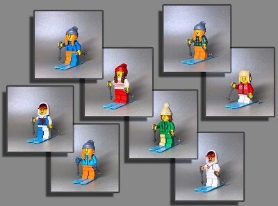 LEGO  Figuren City -   SKIFAHRER (17-24) SKIFAHRERIN KINDER Winter Wintersport