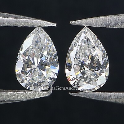 Pear Cut 3X2/4X2.5/4X3/5X3 MM Diamond D/E/F Color VS Clarity Lab Grown Diamond