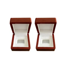 Single Hole Championship Ring Display Collection Case Wood Box Storage 2PACK US