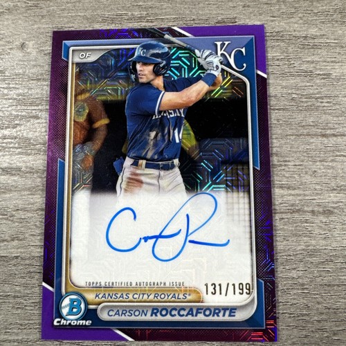 2024 Bowman Chrome Mojo Auto Purple  BMA-CR #131/199 Carson Roccaforte