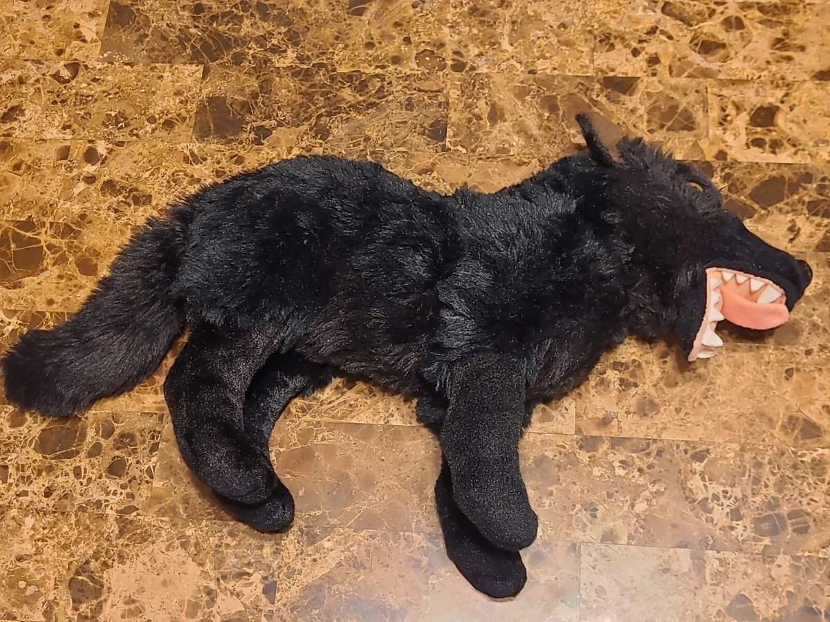 Black wolf sales plush