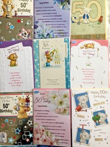 Man Women Male Female 50th Age 50 Birthday Cards In 16 Designs
