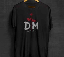 DM Enjoy the Silence Black T-Shirt Depeche Mode Band Shirts 80s Shirts.webp