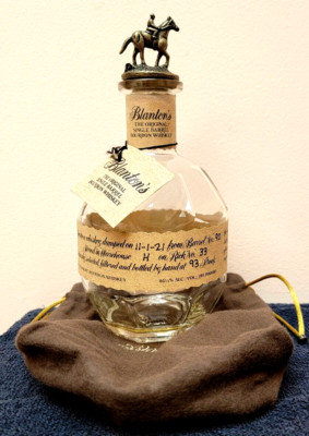 Blantons Empty Glass Bottle #119 Kentucky Straight Bourbon Whiskey N Jockey Cork