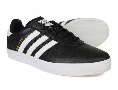 ADIDAS Originals 350 Nero Pelle Low-Top Scarpe Da Ginnastica BY9761 GRATIS  UK P \u0026 P! | eBay