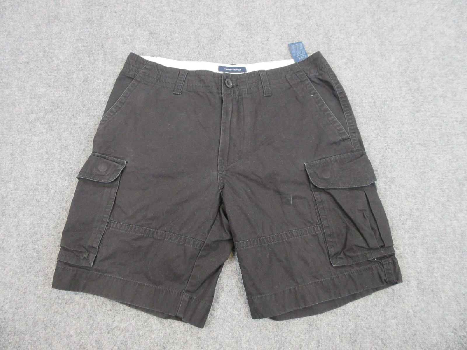 Tommy Hilfiger Shorts Mens Adult 32 Black Cargo Pocket Casual Preppy 32x19