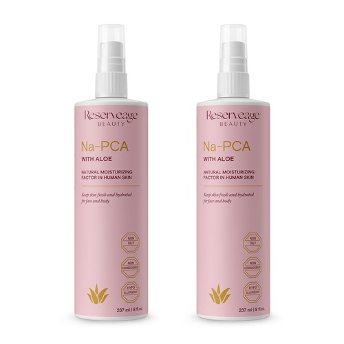Reserveage Na-PCA Spray with Aloe Vera Face Moisturizer Women/Men 8Fl Oz 2 Pack