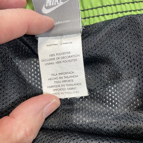 Vtg NIKE Swimming Trunks Mens Medium Hawaiian Black Floral Draw String Swoosh - Picture 5 of 9