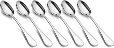 6-Piece Dinner Spoon Set Table Spoon Flatware Stainless Steel Mirror Polishin...