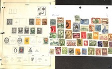 Peru Stamp Collection on 30 Scott International Pages, 1862-1977 (BF)