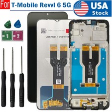 6.5" LCD Display Touch Screen Digitizer Assembly  Frame For T-Mobile REVVL 6 5G