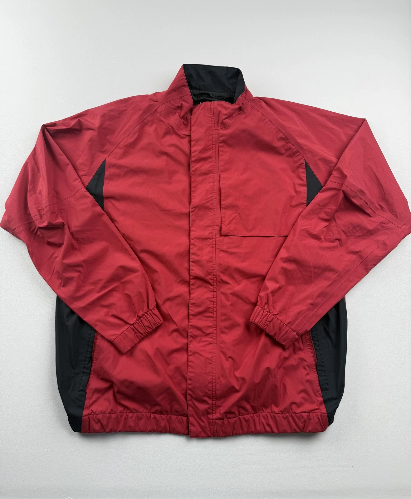 Nike Golf Storm-FIT XX Jacket Mens Red Full Zip Windbreaker Waterproof Golf Read