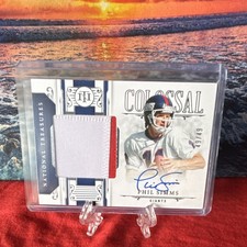Panini National Treasures Colossal Phil Simms Giants Autograph Patch 49/49