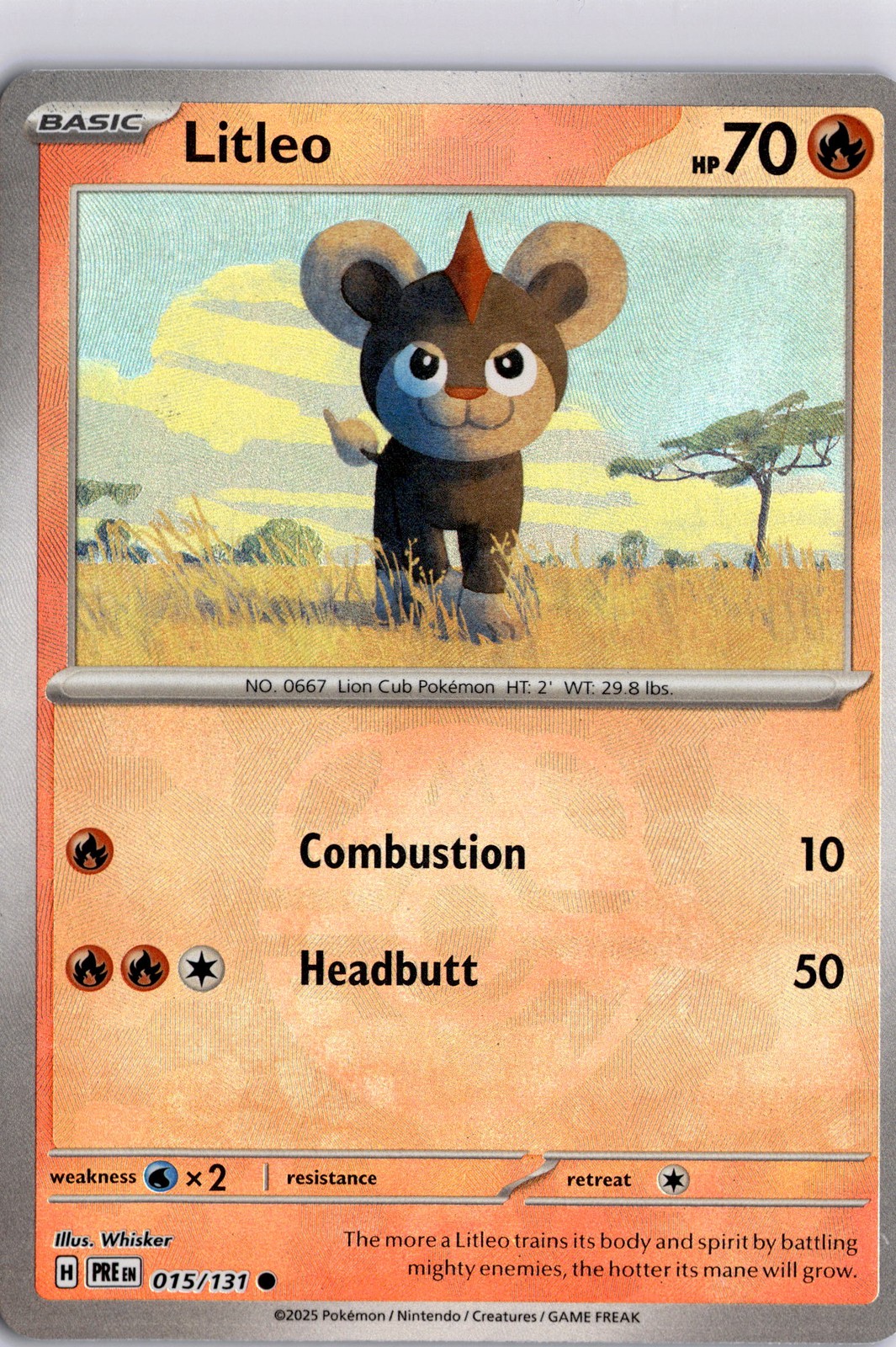 Litleo (Master Ball Pattern) Common SV: Prismatic Evolutions 015/131 NM