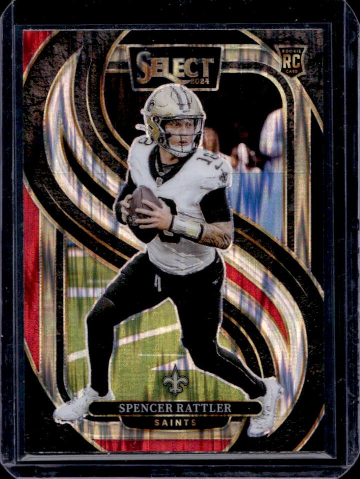 2024 Select Spencer Rattler Premier RC Black and Red Prizm Shock #130 Saints