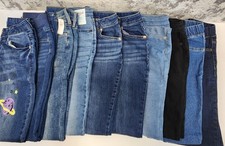 Girls Size 14 Jeans Bundle of 10 Pairs Assorted Brands and Styles Denim Pants