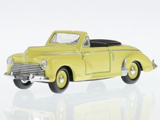 Peugeot 203 Convertible 1952 sulphur yellow diecast model car 472373 Norev 1:87