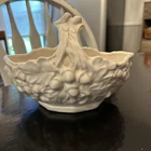 Vintage McCoy USA Pottery Planter Oak Leaf And Acorn Pattern Cream Color