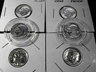 SILVER PROOF ROOSEVELT DIMES 1955,56, (2) 57,59,60 LOT OF (6) 90% SILVER