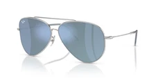 Ray-Ban Reverse Aviator RBR0101S Silver Frame Light Blue Mirror lens 003/GA