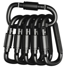 6 Stück Alu Karabinerhaken Karabiner Haken S...