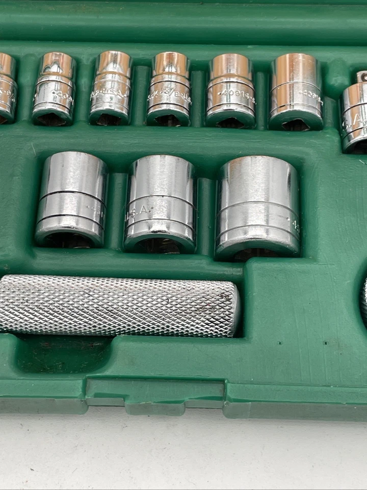 S-K Tools SK 4216 SuperSaver 16pc. 1/4" & 3/8" Drive Socket Set Stubby Ratchet - Image 3 of 4