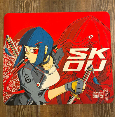 Sokuu Limited Edition Drop X1 Anime Mouse Pad Red 14 x 11.5 Rubber