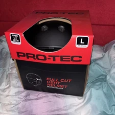 PRO-TEC FULL CUT (CERT) - MATTE BLACK SKATEBOARDING HELMET (LARGE) NEW W/Tags