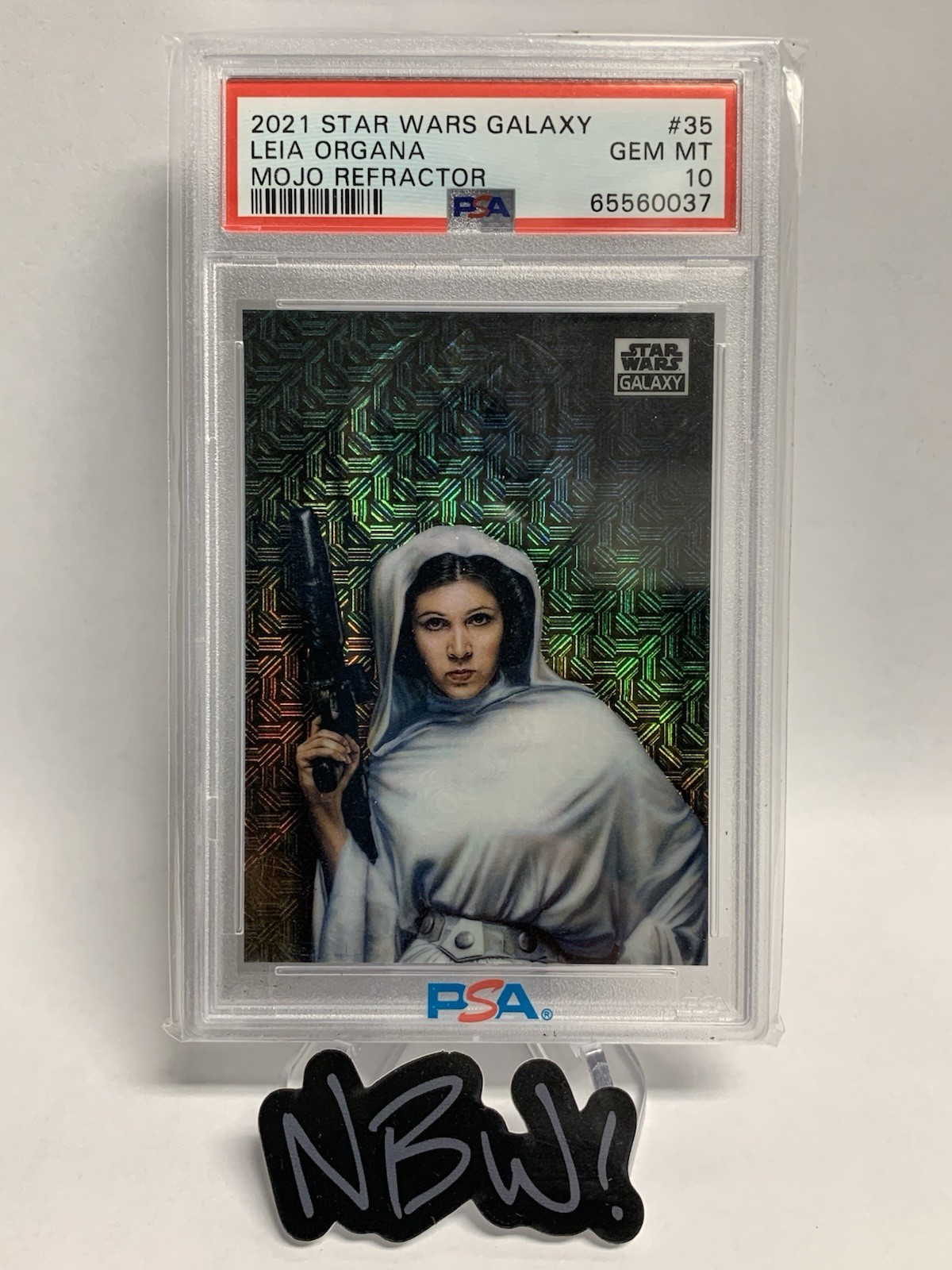 2021 TOPPS CHROME STAR WARS GALAXY Mojo /50 #35 LEIA ORGANA PSA 10