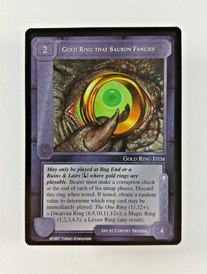 Gold Ring That Sauron Fancies - Middle Earth CCG card (1997 ICE) Lidless Eye