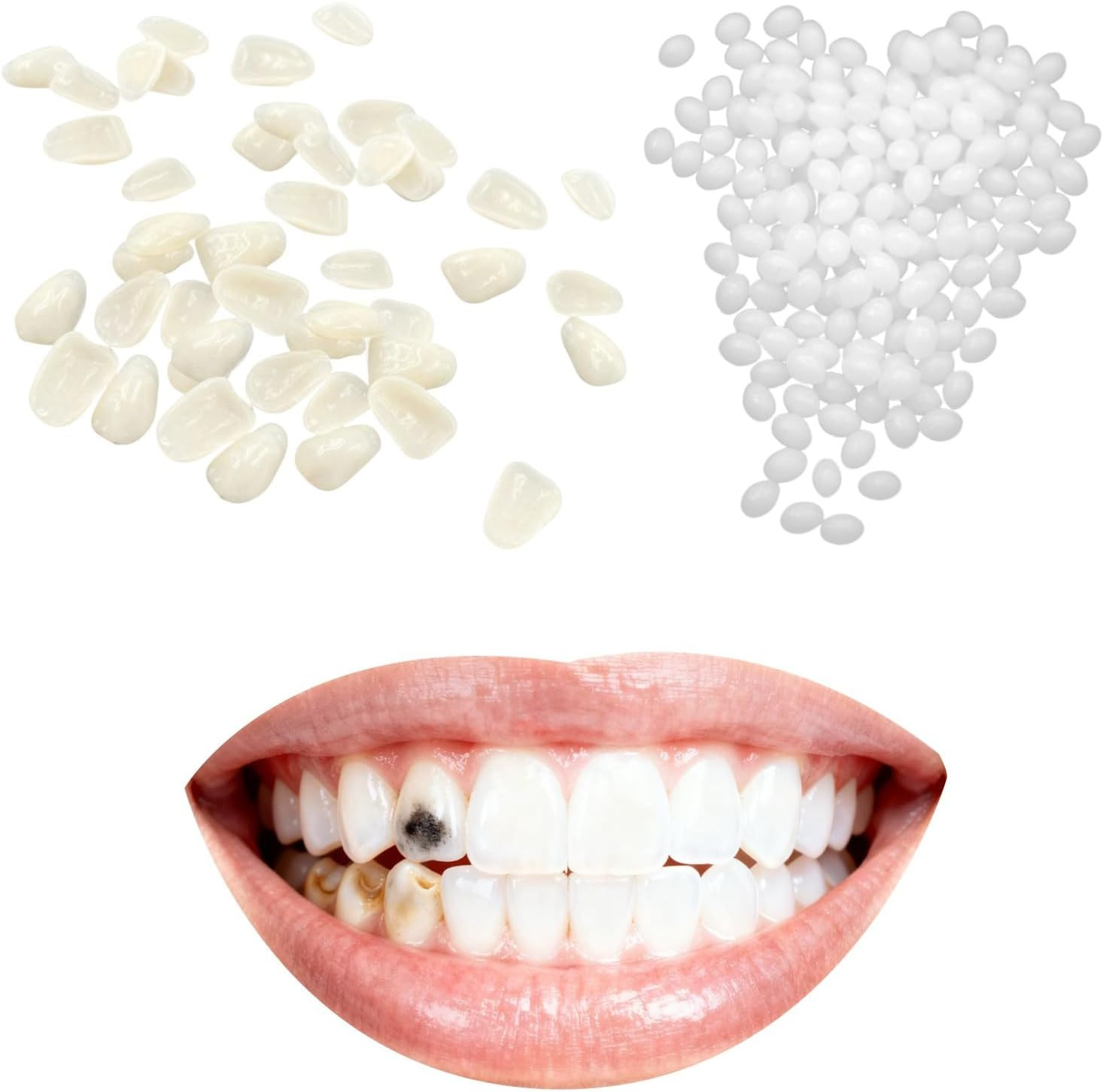 50Pcs Fake Tooth Covers for Bad Teeth Moldable Carillas Dentales Dientes Postizo