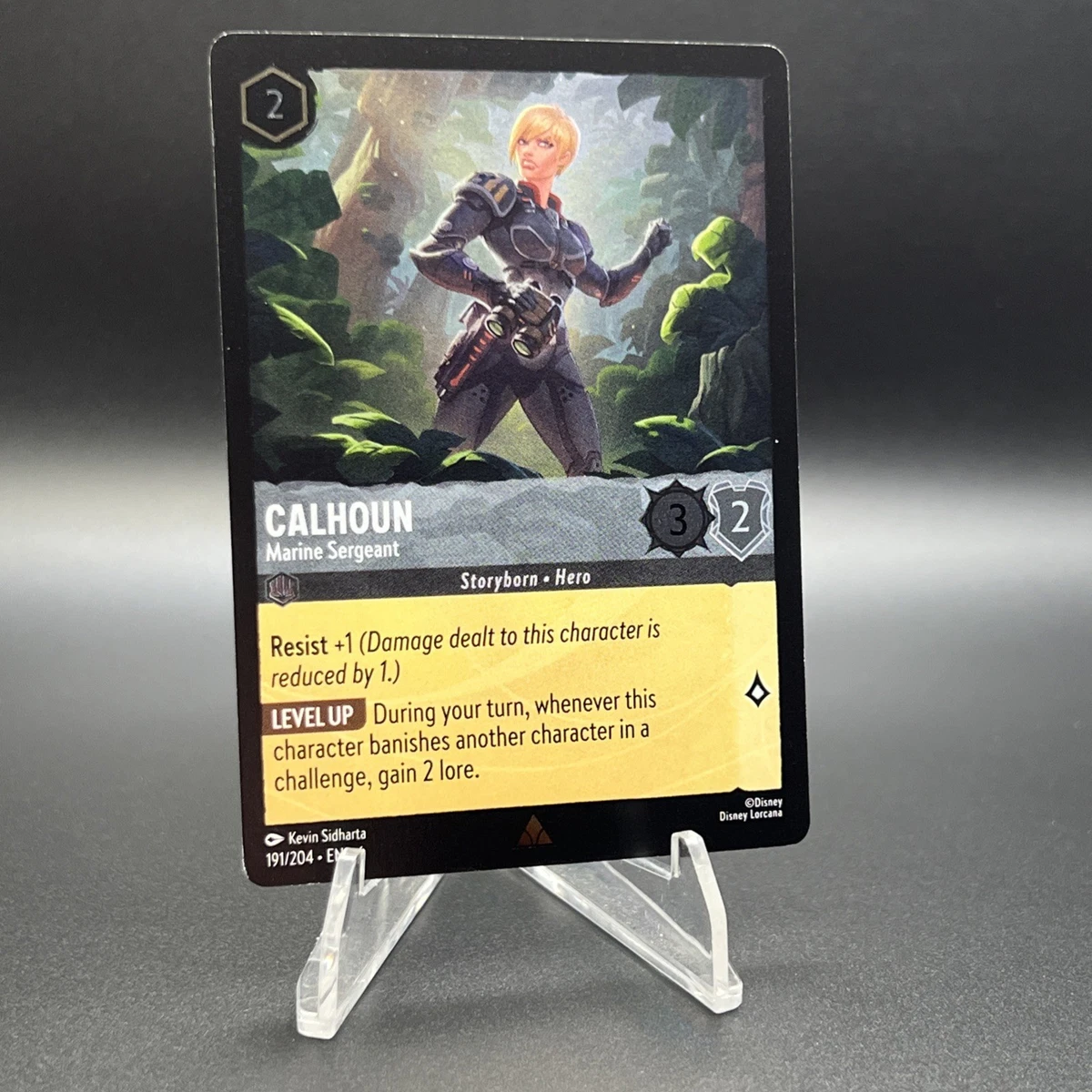 calhoun lorcana card Disney Lorcana Calhoun - Marine Sergeant 191/204 Azurite Sea Rare