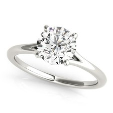 VS F 1.00-2.00 Carat Lab Grown Diamond 14K Solid Gold Solitaire Engagement Ring