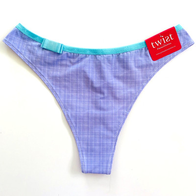 NWT Prima Donna Oh La La Thong Panty US/UK Small FR/EU 38 Purple Bow