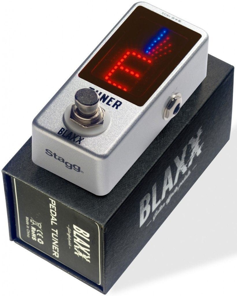 Blaxx by Stagg Auto-Chromatic Mini Pedal Tuner for Guitar Bass and More 7190₽