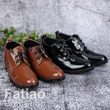 Fatiao New 1/3 BJD dollfie 13/17SD Boy Tip Leather Derby Doll Shoes Brown/Black