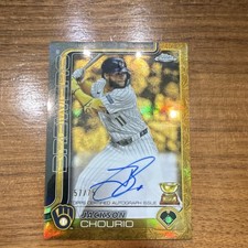 Jackson Chourio 2025  Topps Gilded Collection Autograph Brewers #CGA-JCH /75