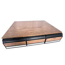 Vintage 1980s Cassette Tape Storage Cabinet 3 Drawer Faux Woodgrain Holds 42