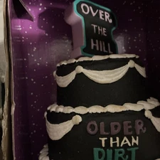 VTG Over The Hill Singing Dancing Birthday Cake W/ Box Black Smart Planet 3