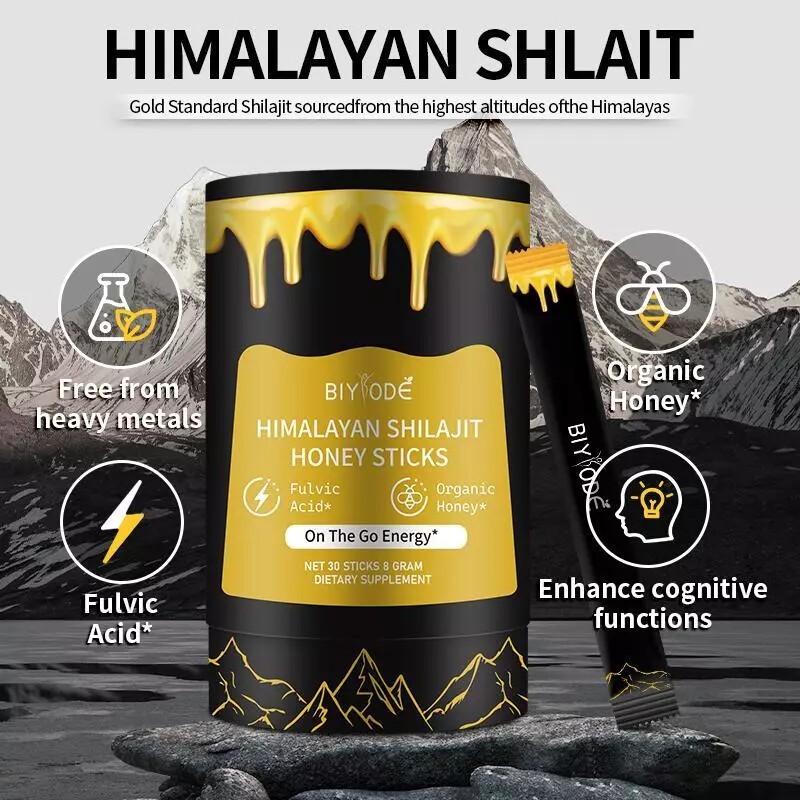 Organic Himalayan Shilajit Sticks with Honey & Saffron for Energy & Vitality