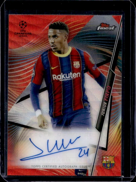 2020 Finest UEFA Junior Firpo Auto Red Wave Refractor #5/5 Barcelona