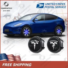 4pcs for Tesla 3/X/S/Y 57mm Floating luminous Wheel Center Hub Caps