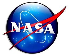 Large 3D NASA Logo Sticker, Space Exploration Vinyl, 8 x 7 inch 3D Logo