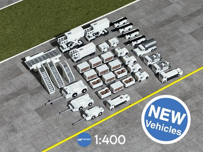 #ad #ad 1:400 SCALE GENERIC GSE DELUXE: Airport Accessories $49.99