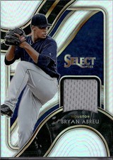 Bryan Abreu 2021 Panini Select #SS-BA Select Swatches Holo Prizm Astros SN,MEM