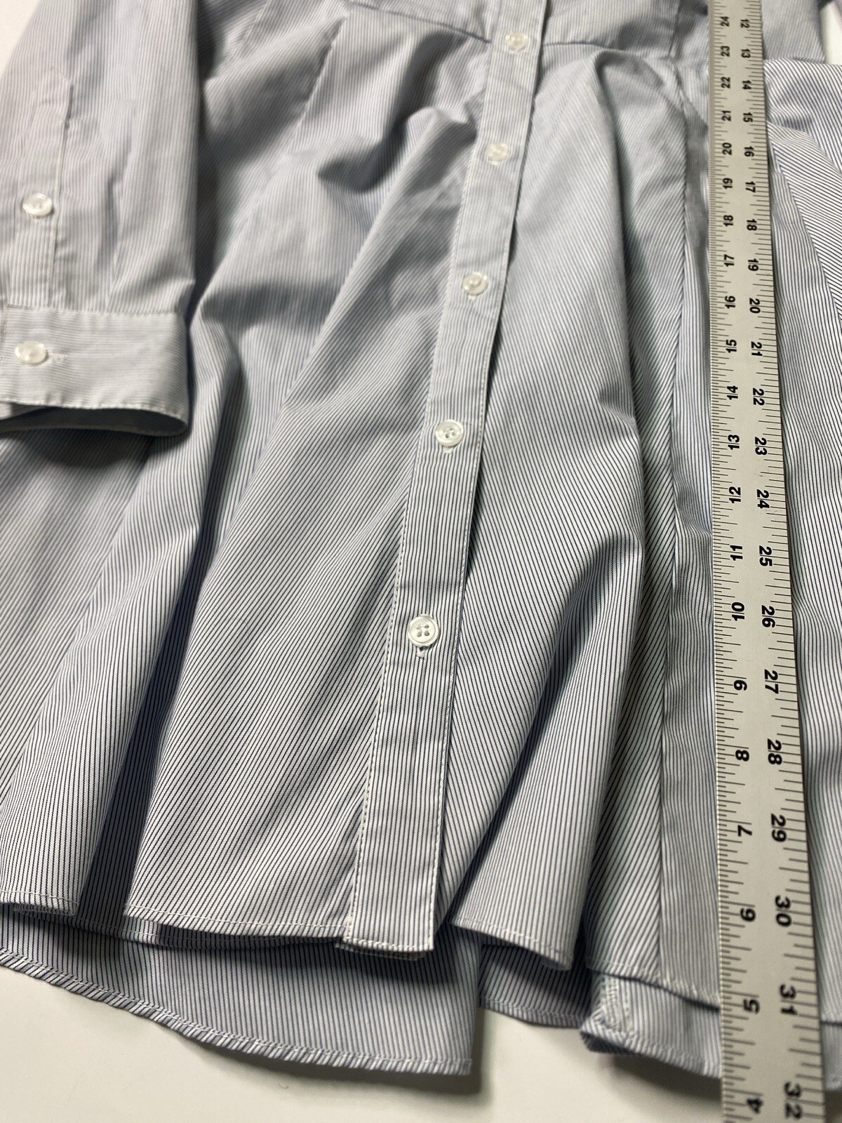 BCBGeneration Pinstripe Button Front Collared  Mi… - image 3