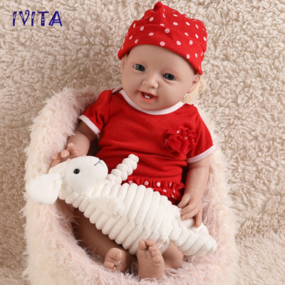 IVITA 20'' Full Silicone Reborn Baby Doll Birthday Gift Realistic Silikon Puppe