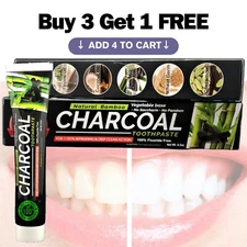 Charcoal Black Toothpaste (5 in 1) 100% Fluoride Free & Vegetable Base 1 Tube