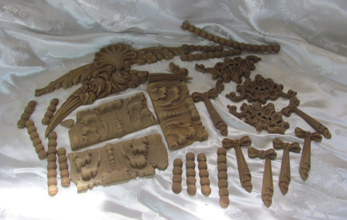 Architectural Appliques Decoration Resin Molded Pieces Lot